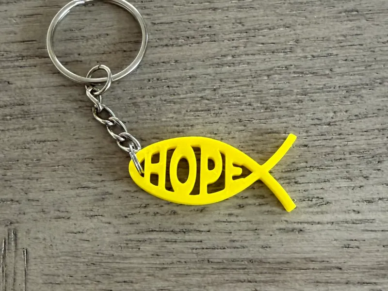 Hope Ichthys Fish Keychain – Christian Fish Charm