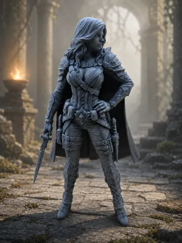 Figura decorativa: Serena – Fantasy Rogue Statue — vista de referencia 2