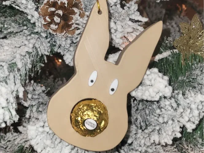 Christmas Rabbit Holder with Ferrero Rocher Nose