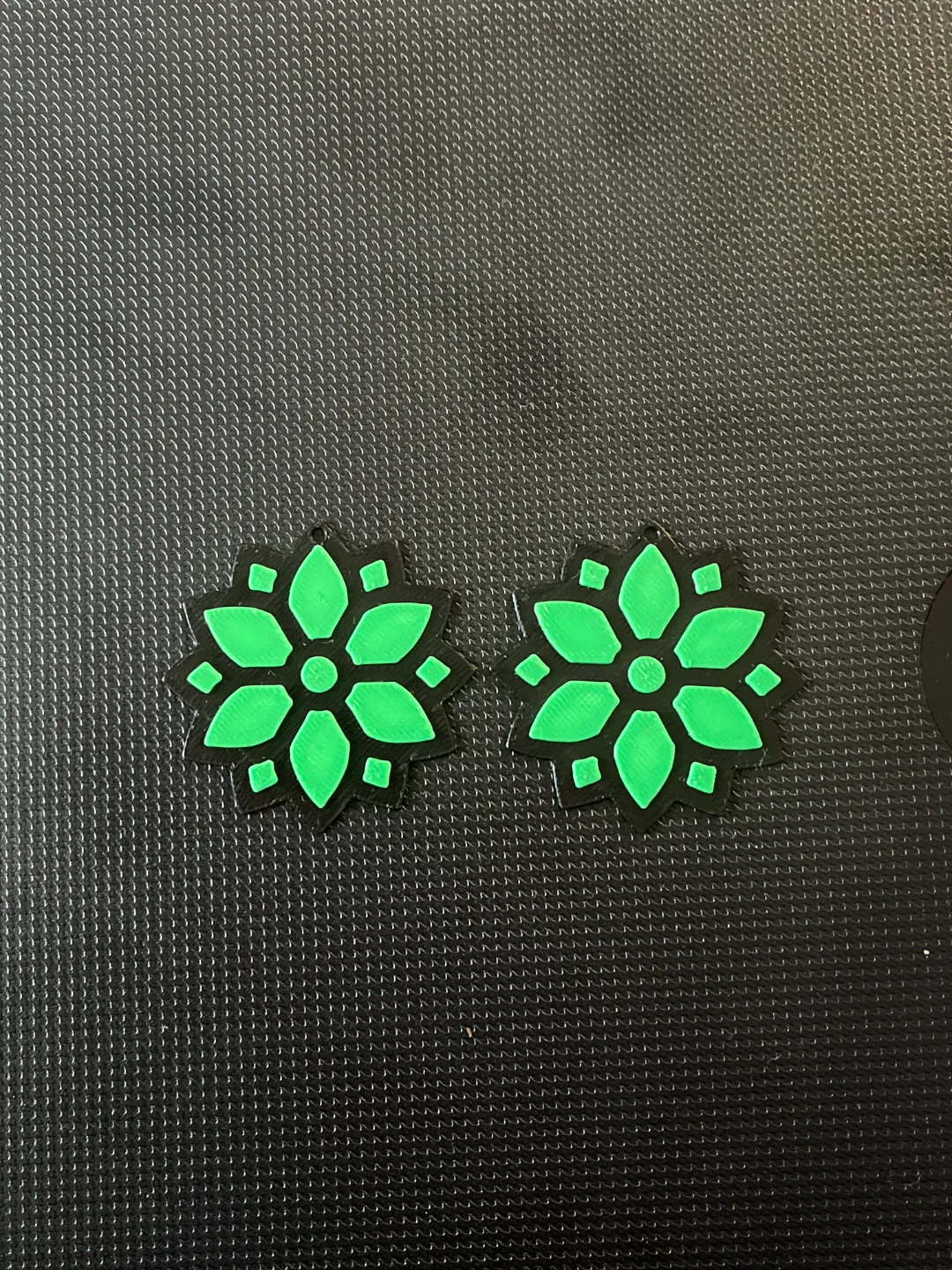 flower earrings view 2