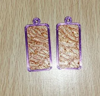 Dual layer Rectangle Earrings view 2