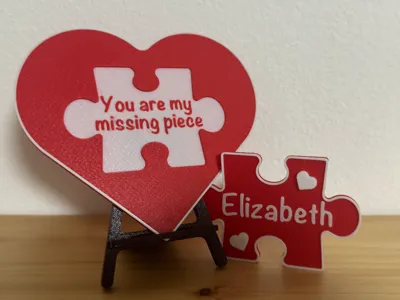 Missing piece - Heart puzzle decoration