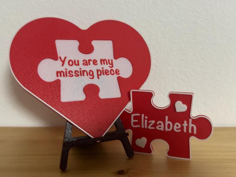 Missing piece - Heart puzzle decoration
