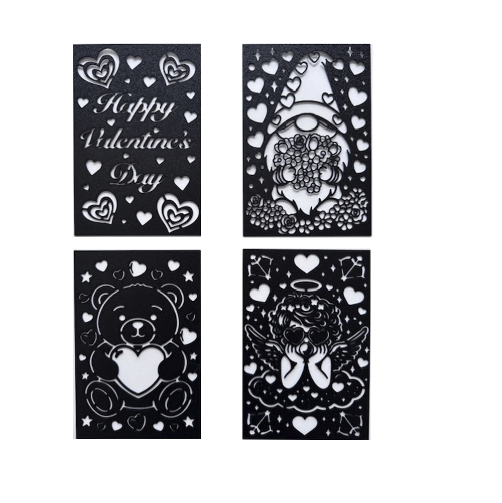 Miniatura 1 do modelo 3D Valentine Inserts for Modular Lantern