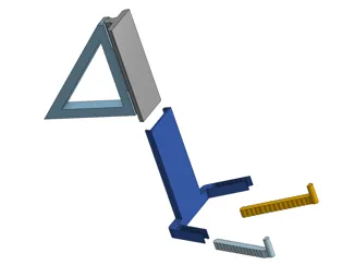 Universal print in place picture frame stand
