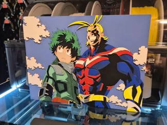 My Hero Academia - Deku and All Might MHA Hueforge