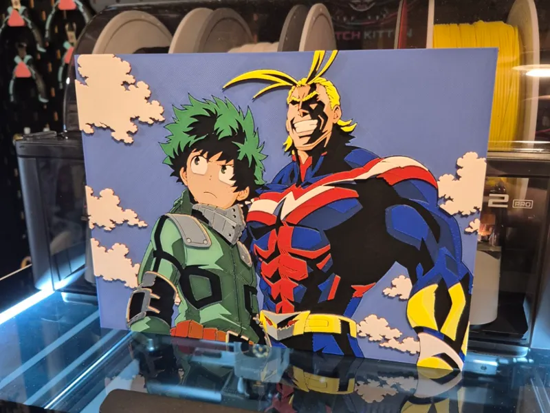 My Hero Academia - Deku and All Might MHA Hueforge