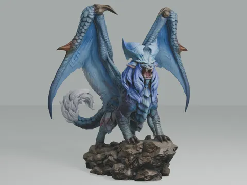 Escenografía en miniatura: Lunastra - Monster Hunter Diorama #038 — referencia de MakerWorld