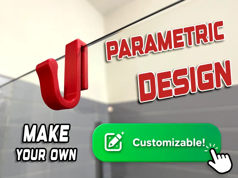 Customizable Shower Hook (f3d included)