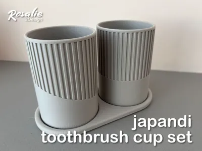 Japandi Toothbrush Holder Set