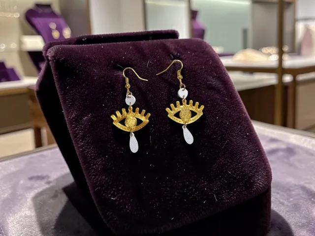 Crying eye earrings