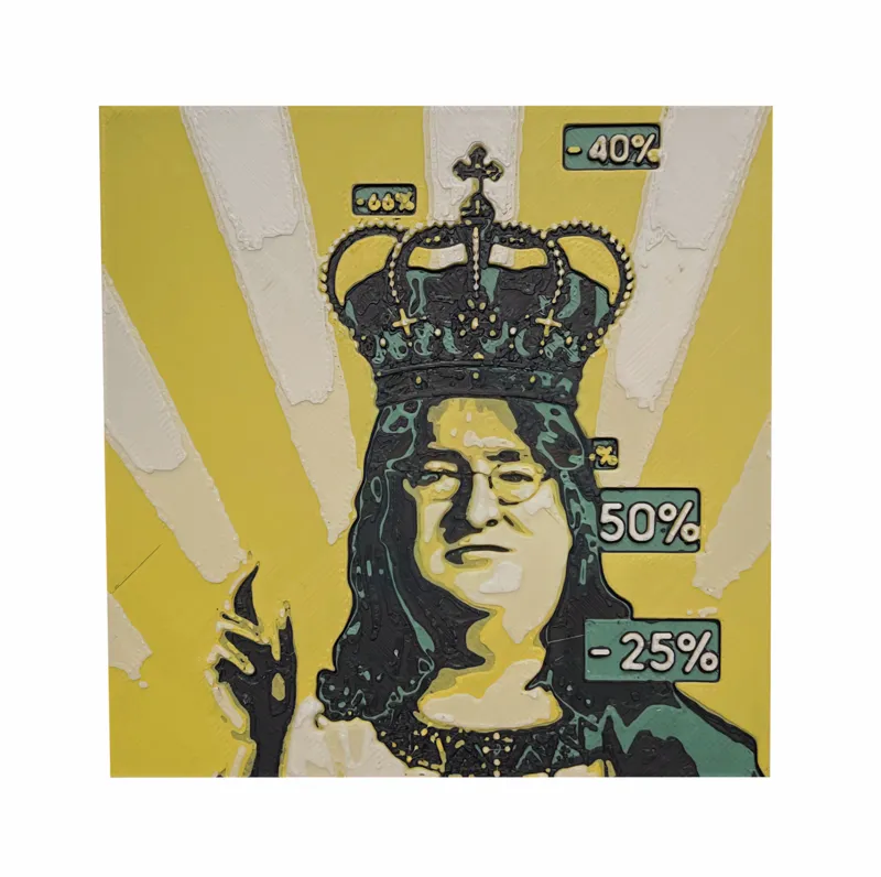 Gabe bless me Steam CS Relief painting G胖保佑浮雕画