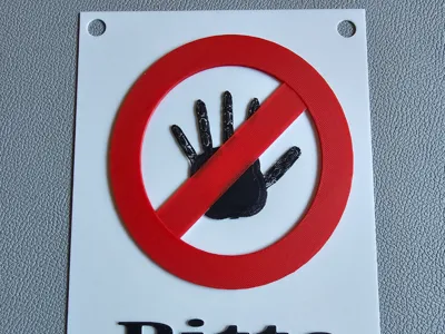 Please do not touch the sign