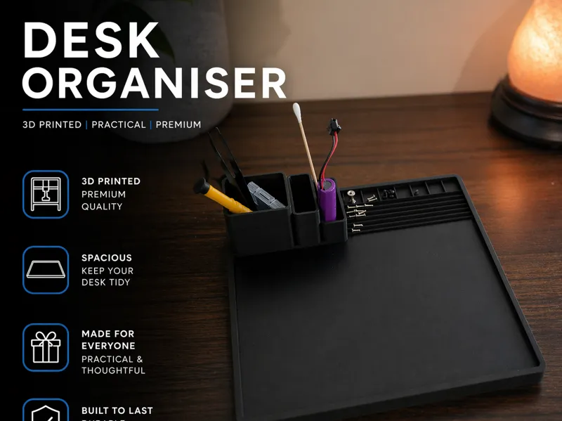 Desk Organiser Tray | Stationery & Maker Station