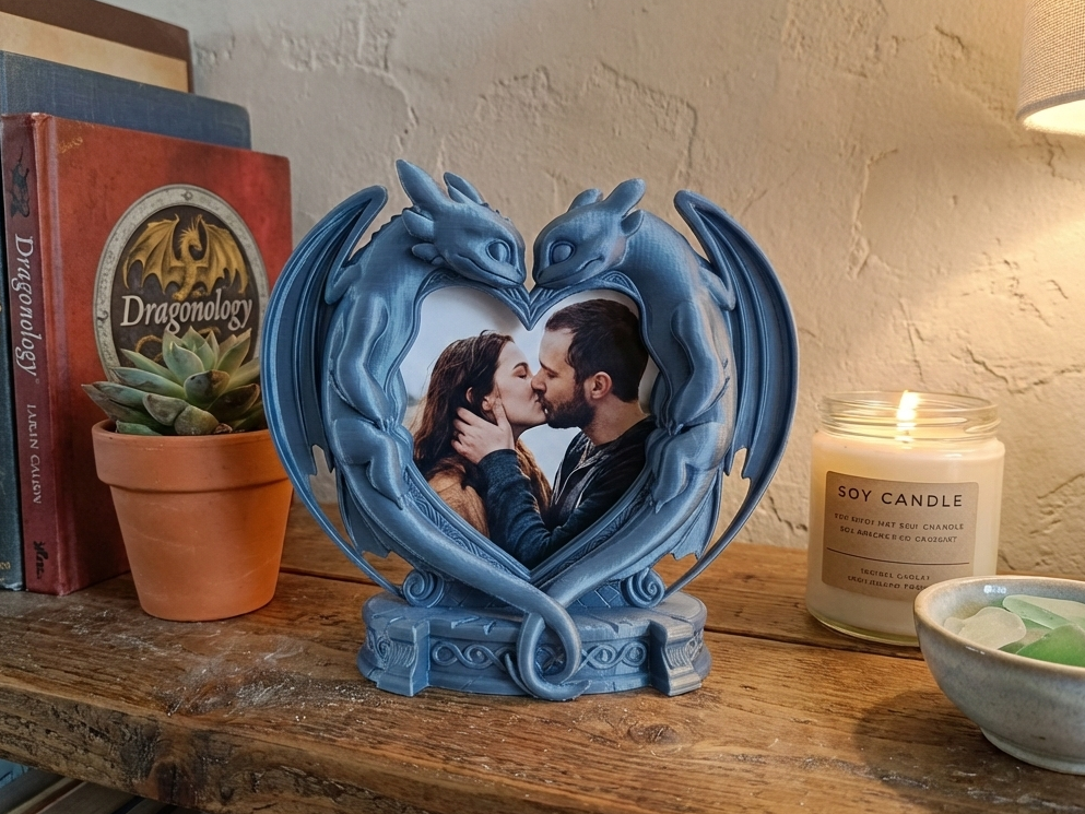 Romantic Dragon Photo Frame