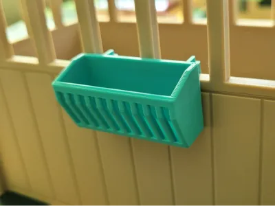 Hay feeder for horse stable