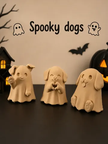Modelo para impresión 3D: Cute but spooky dogs — vista de referencia 2