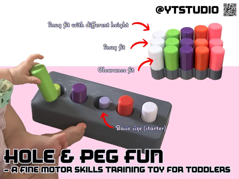 Hole & Peg Fun – A Fine Motor Skills Training Toy