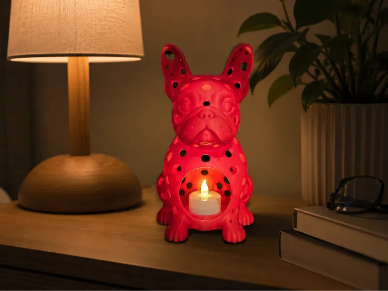 French Bulldog tea light lamp