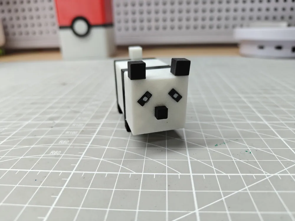 Minecraft Pixel Art Style Figure - Panda - Free 3D Print Model - MakerWorld