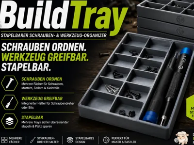 BuildTray ORGANIZE SCREWS. TOOLS AT HAND.