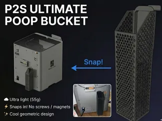 P2S P1S X1C - Ultimate Poop Bucket V2