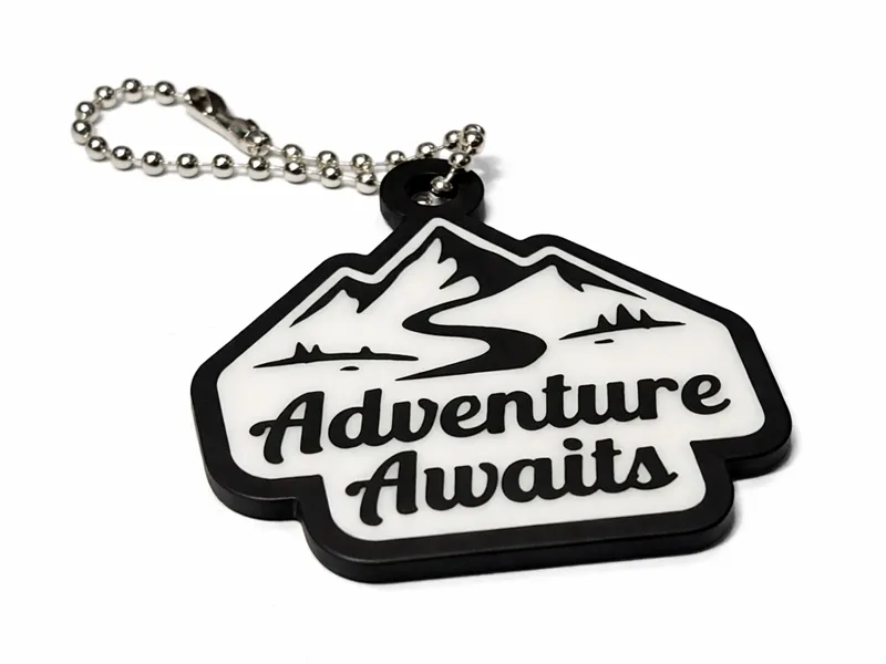 Adventure Awaits Keychain , Outdoor Hiking Keyring