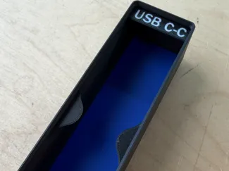 Gridfinity bin for USB C cables and HDMI cables