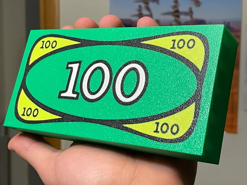 Banconota 100 stile Mattoncini Giganti fedelissima