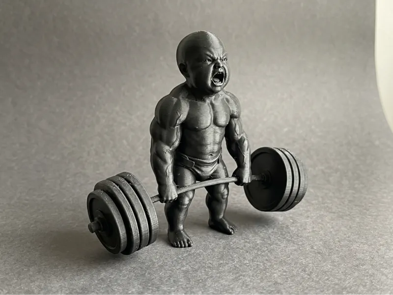 Muscular Baby Deadlifter — Powerlifting Infant Fig