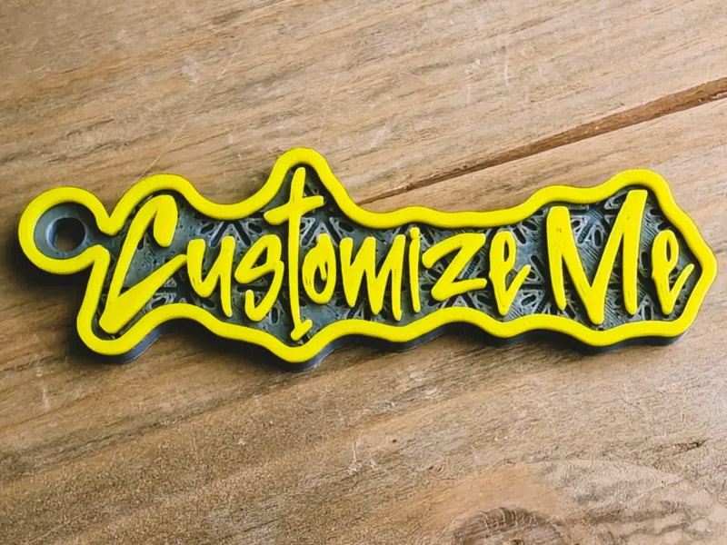 Parametric Custom Keychain with Kumiko Pattern