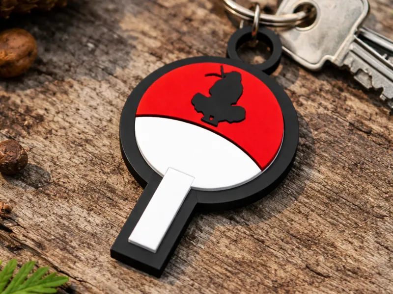 Llavero basado en Naruto, simbolo uchiha, Itachi