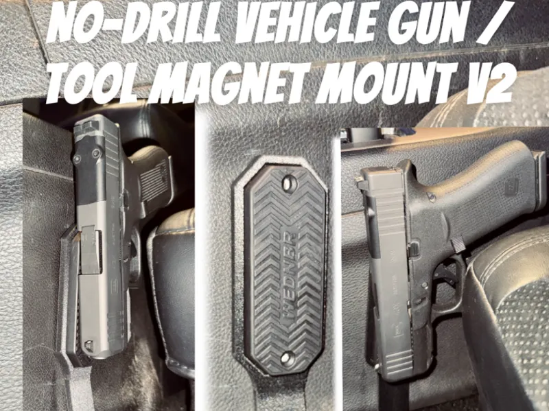 No-Drill Vehicle Gun / Tool Magnet Mount
