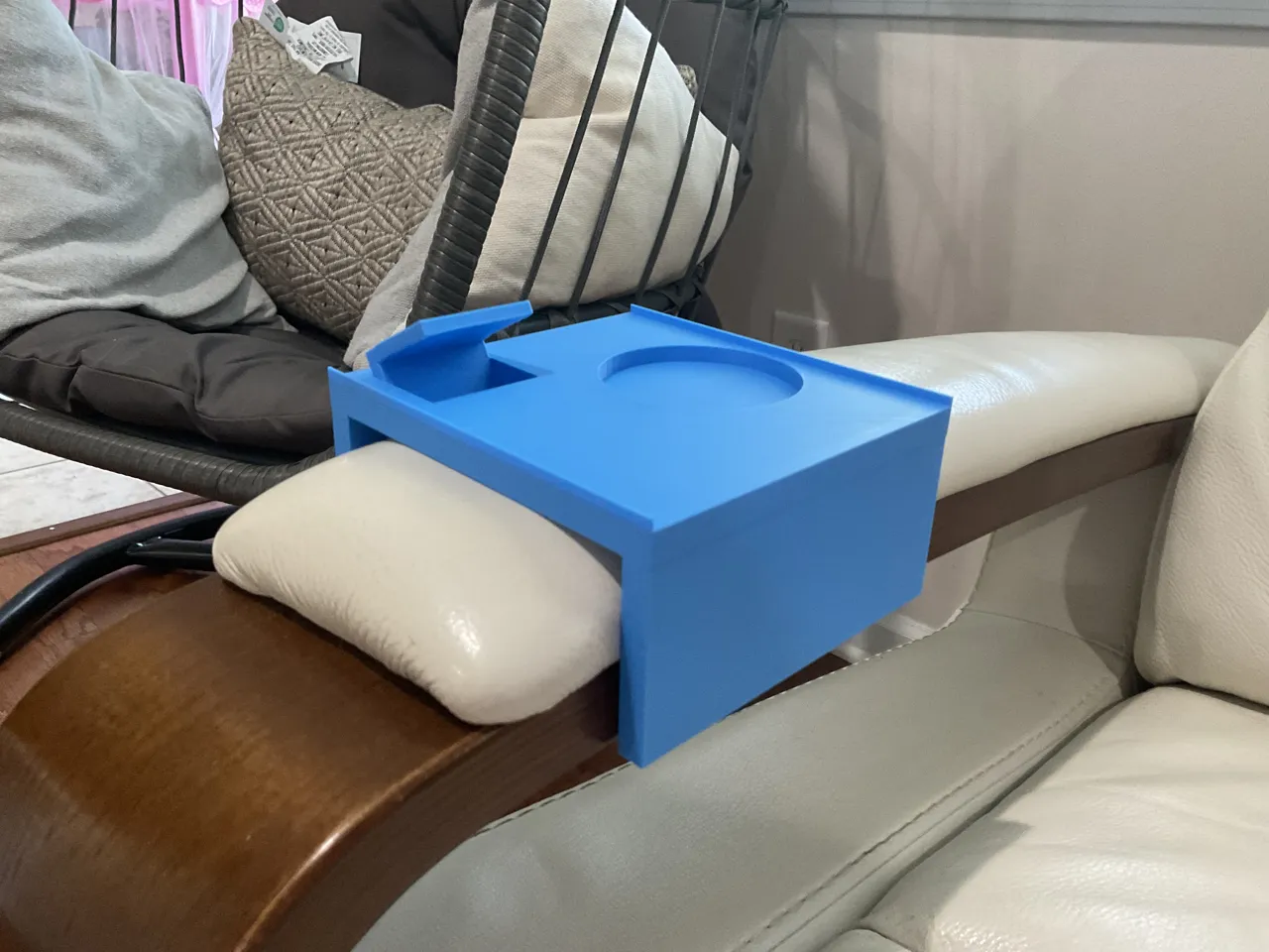Sofa Armrest Tray: Fire TV Remote & Cup Holder view 3