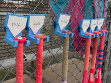 Customizable Baseball & Softball Bat Hanger