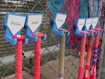 Customizable Baseball & Softball Bat Hanger