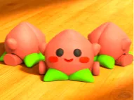 Peach Keychain