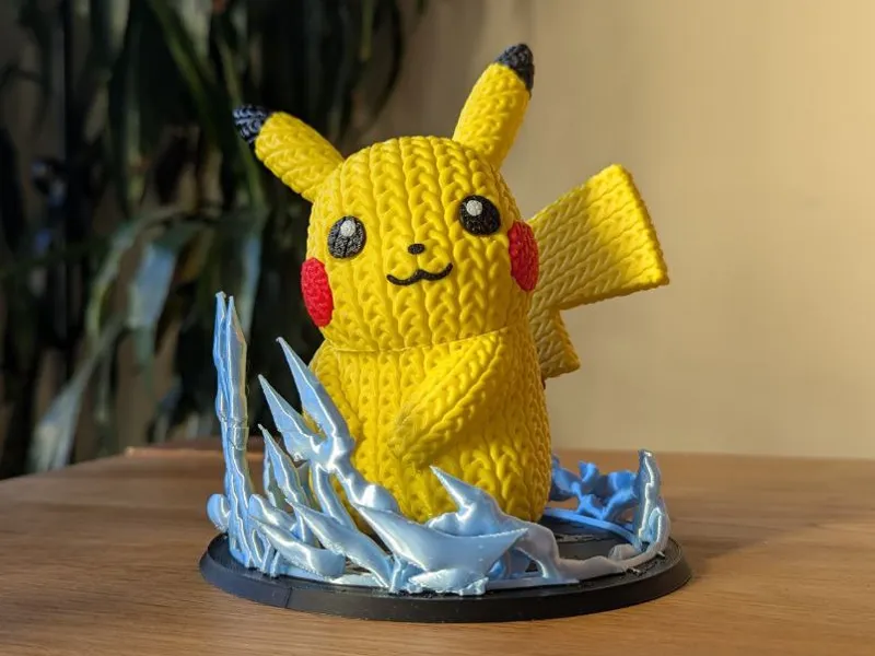 Pokemon Pikachu Diorama for Knitted Pikachu Figure