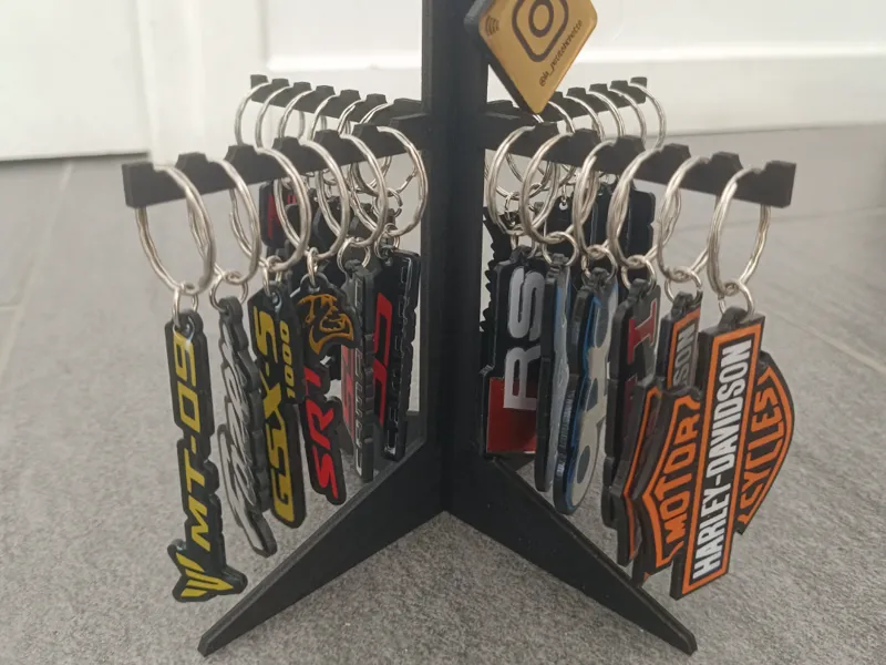 Keychain Display Stand 3D Printed & Laser Cut