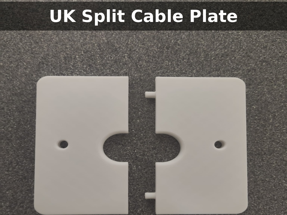 UK Rounded Split Socket Pass-Through Plate