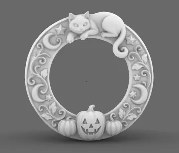 Marco decorativo: Goth Halloween Samhain Cat Mirror Frame gothic — vista de referencia 5