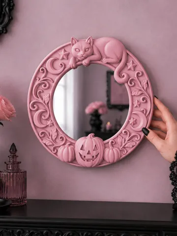 Marco decorativo: Goth Halloween Samhain Cat Mirror Frame gothic — vista de referencia 2