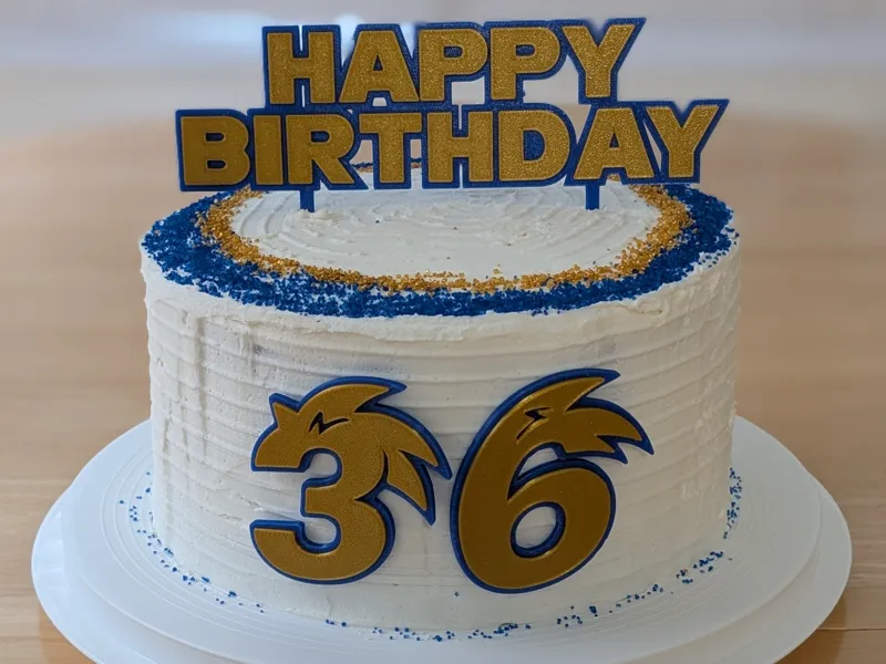 Sonic Inspired Happy Birthday Cake Topper
