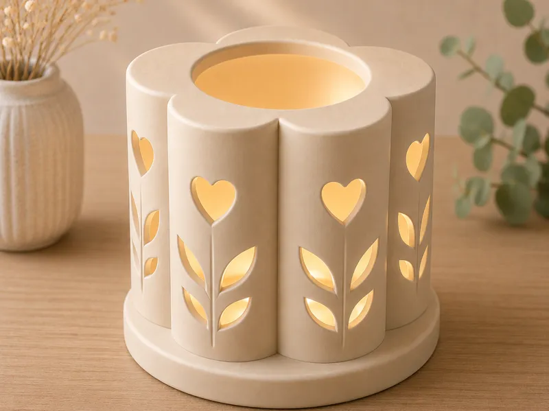 Blumen-Windlicht für 7&8 cm LED Solar/ Teelicht