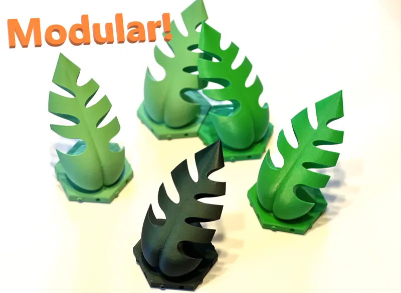 Monstera Leaf Modular Wall Sculpture -Customizable