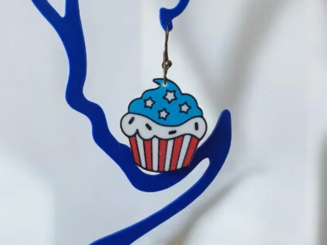 USA Cupcake Multicolor Earrings