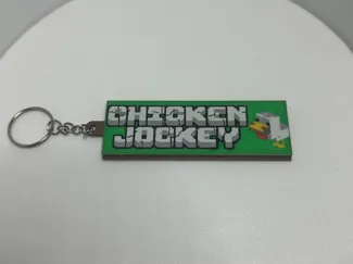 Chicken Jockey Key Chain