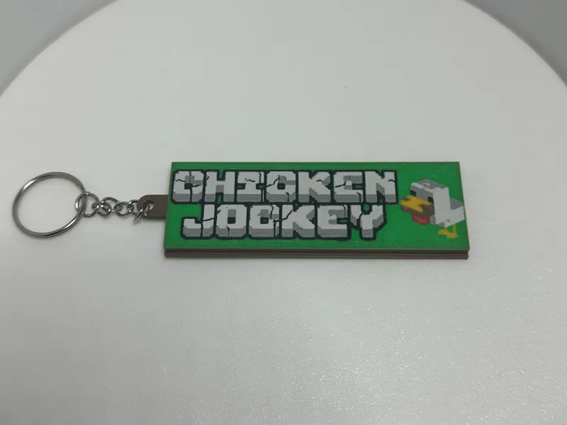 Chicken Jockey Key Chain