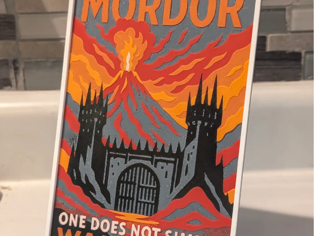 Lord of the Rings - Mordor Vintage Travel Postcard - Free 3D Print ...