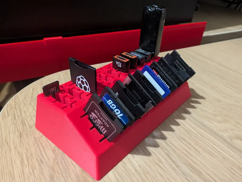 USB, SD and MicroSD Card Desk Organizer